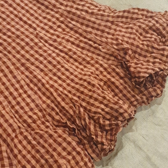 ASOS Size 18 check print ruffle hem boho top - Picture 4 of 4